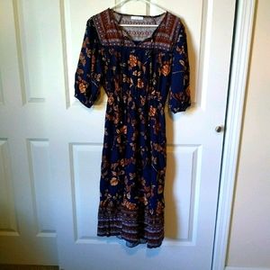 Boho floral maxi dress